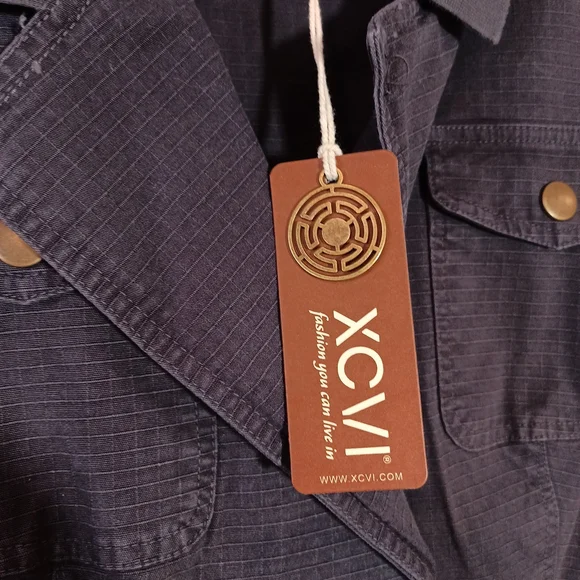 XCVI Lochlyn Structured Fitted Stretch Blazer Jacket in Ashlar Size L New Nwt - Picture 4 of 7